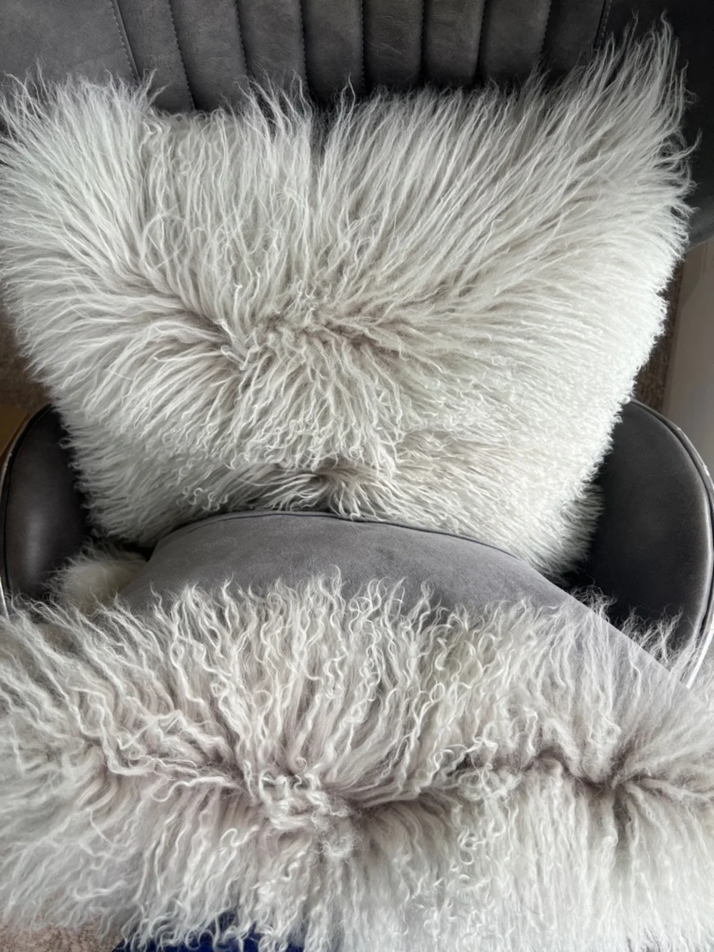 Z Gallerie Sheepskin Accent Pillow